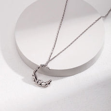 Irregular Water Flow Moon Necklace