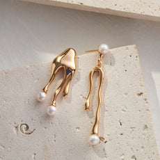 Helene Ocean Asymmetrical Earrings