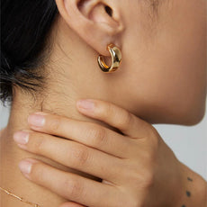 Chunky Hoop Statement Earrings