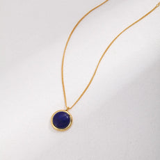 Natural Lapis Lazuli Stone round Necklace
