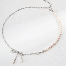 Natural Bowknot Pearl Necklace