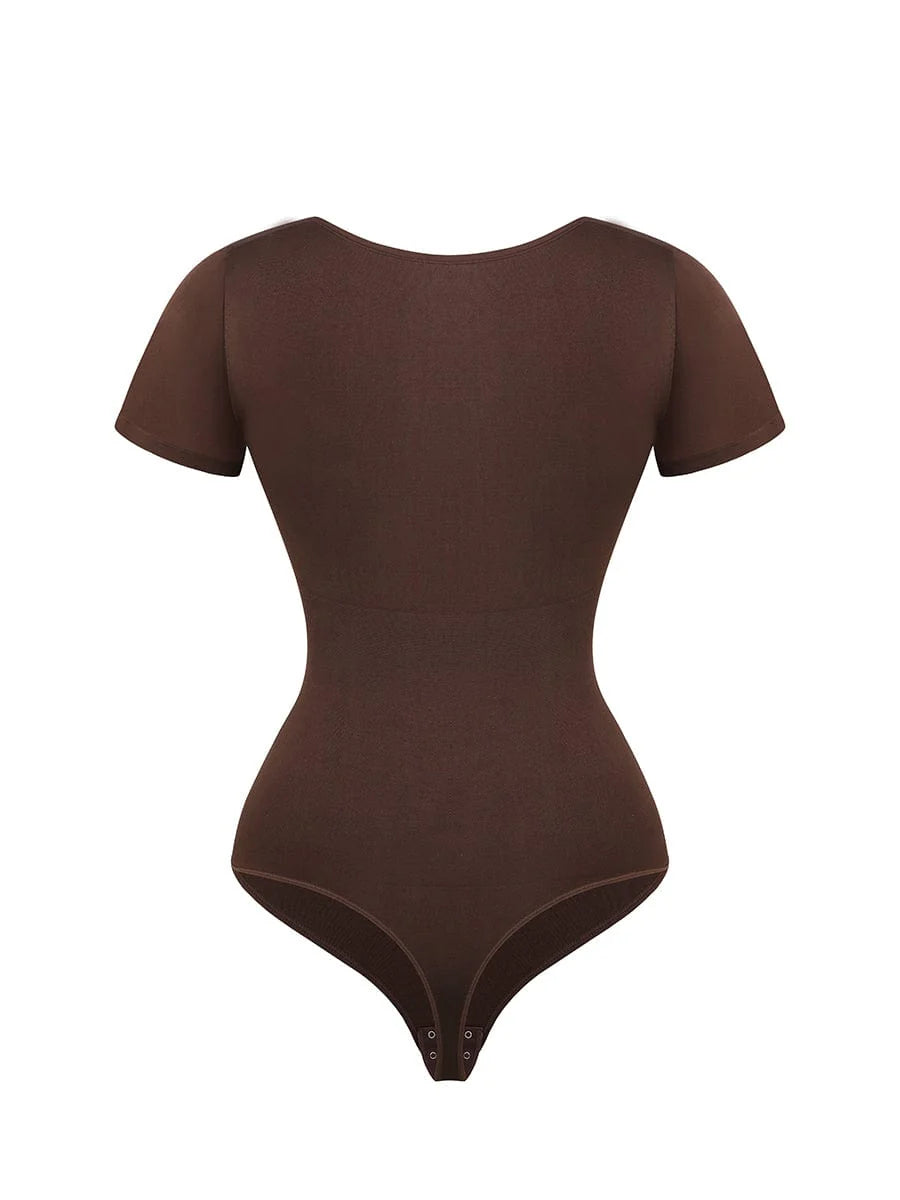 Wholesale Seamless One-Piece Short-Sleeved Thong Bodysuit