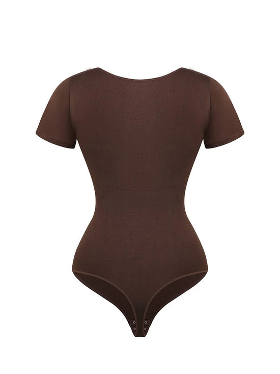Wholesale Seamless One-Piece Short-Sleeved Thong Bodysuit