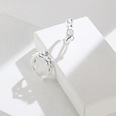 Minimalist Grey Moonstone Ring