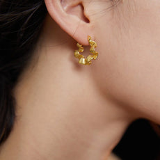 Silk Wreath Hoop Earrings