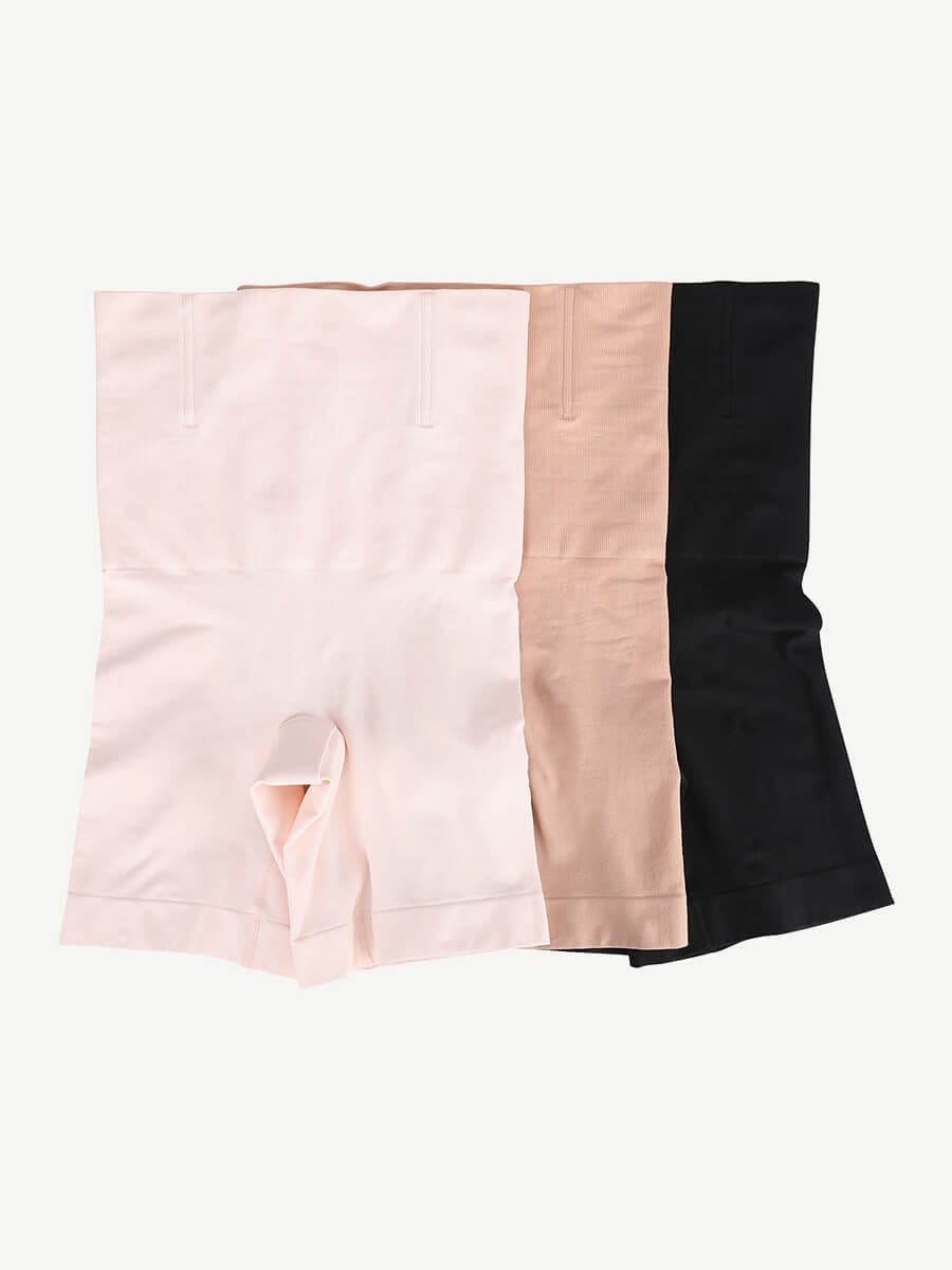 Wholesale Seamless Double-Layer Tummy Panel 4 Steel Bones Shapewear Shorts