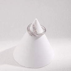 Simple Feather Style Zircon Ring