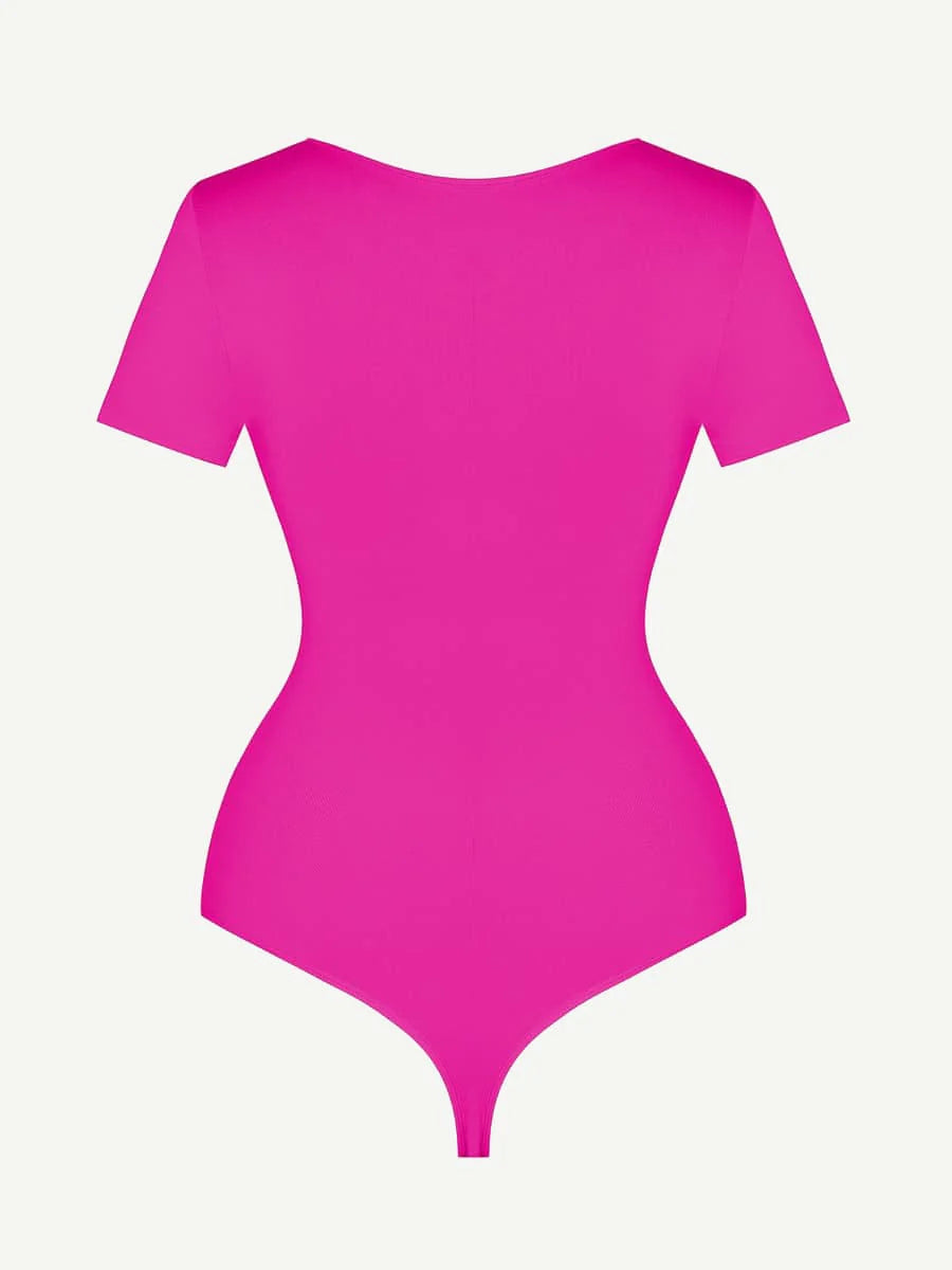 Wholesale Seamless One-Piece Short-Sleeved Thong Bodysuit