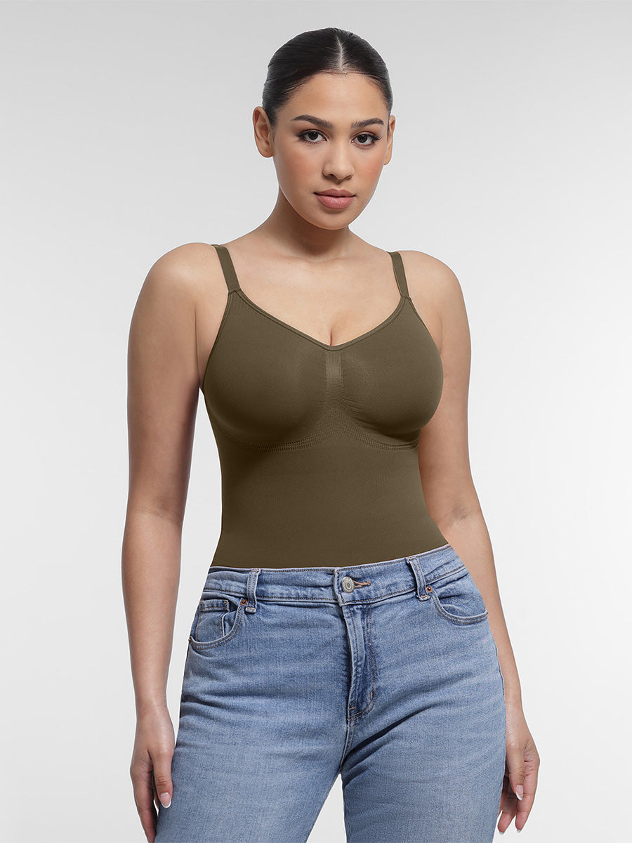  Seamless Chest Support Waist Control Shapewear Bodysuit