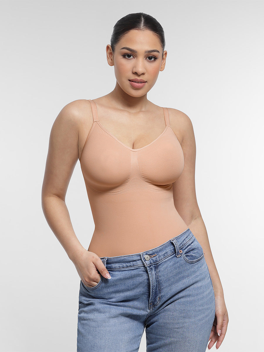  Seamless Chest Support Waist Control Shapewear Bodysuit