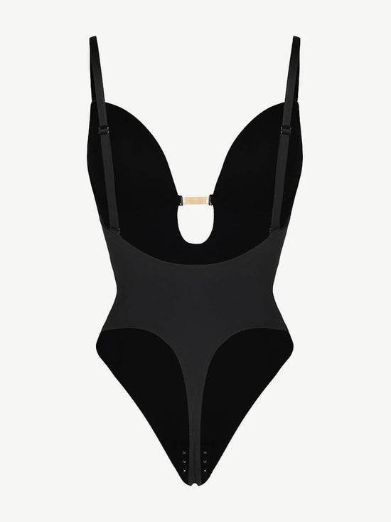  One-Piece Front Low-Cut Beauty Back Wedding Thong Bodysuit
