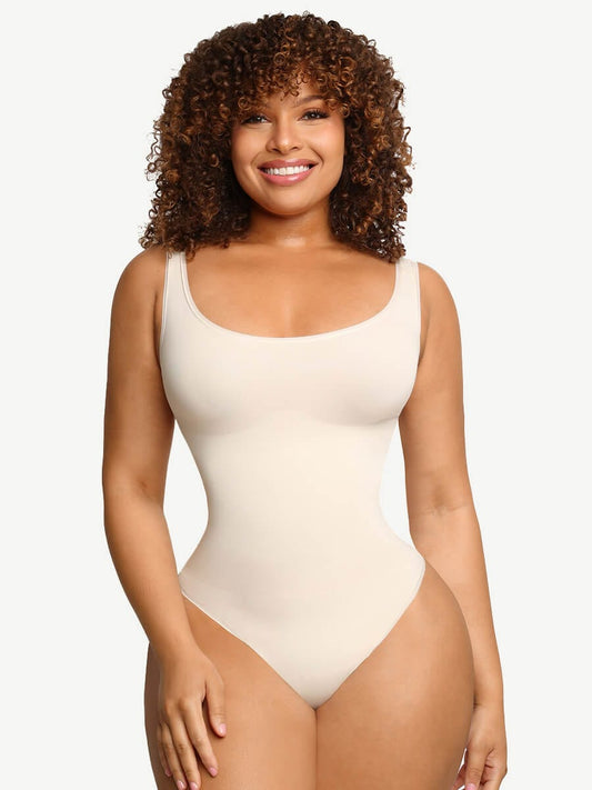 Wholesale🌿 Eco-Friendly Seamless Outerwear Belly Control Thong Bodysuit